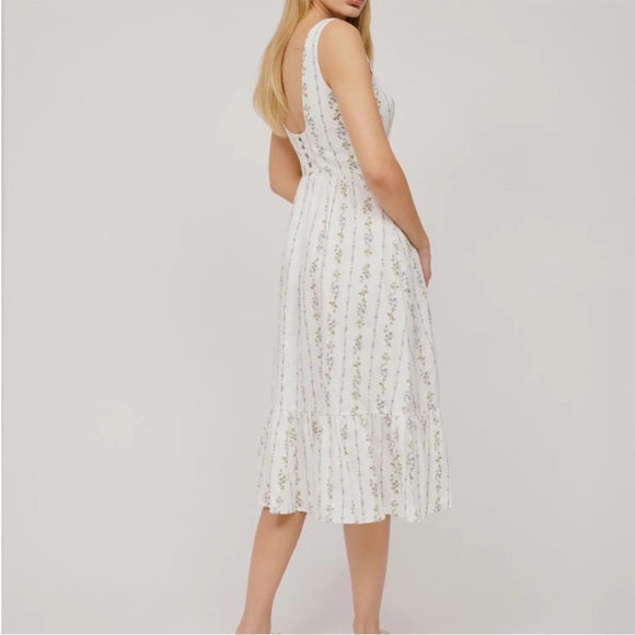 Reformation Bucatini Linen Dress In Chalet Floral Size 6 - Picture 4 of 16